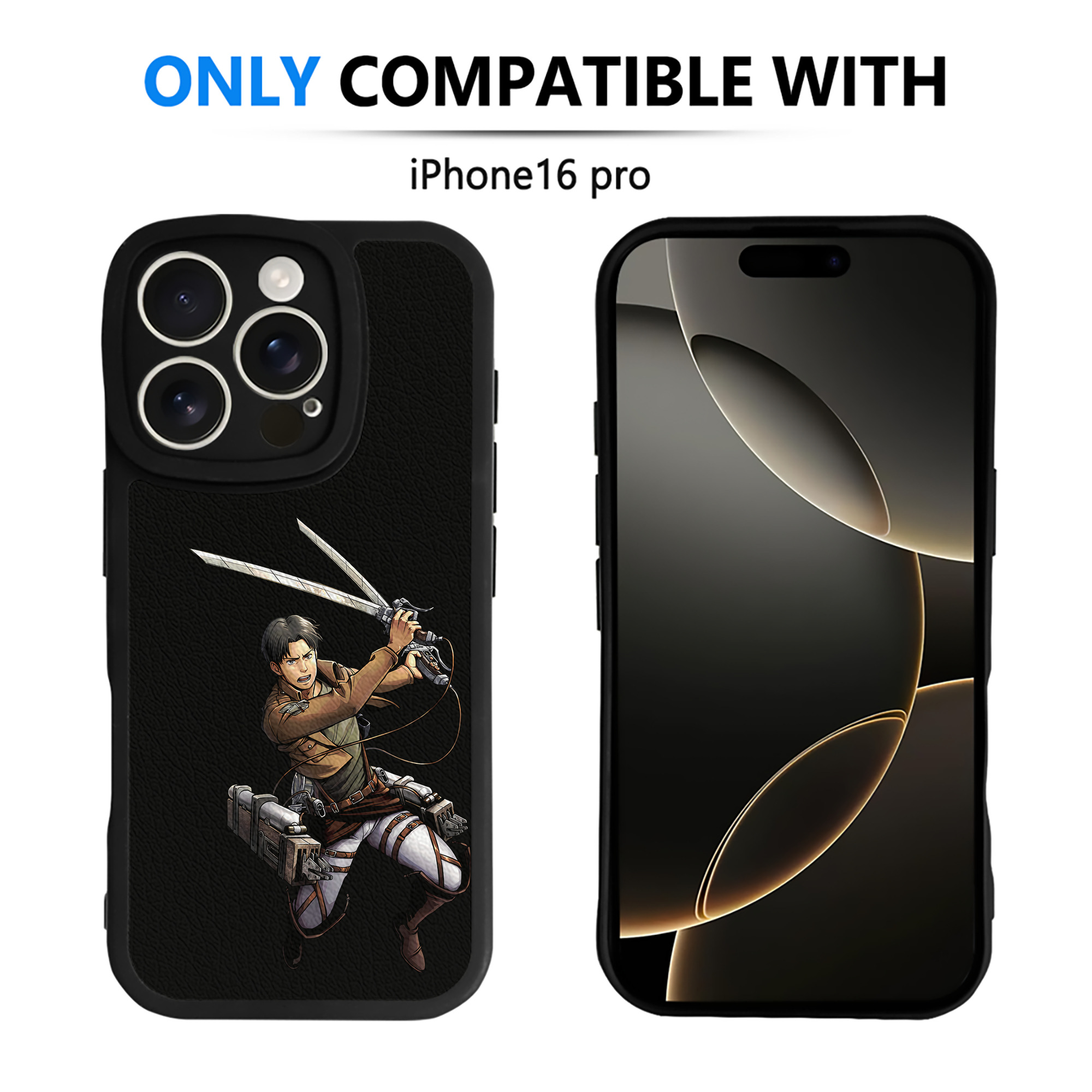 （画像用） 進撃の巨人 Attack on Titan 【iPhone 16シリーズ対応】シリコンスマホケース（レザー調） 材質：シリコン